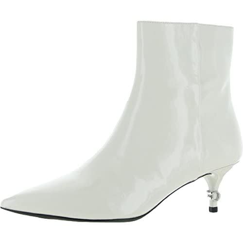 COACH Jewel Patent Leather Pointed Toe Ankle Boots