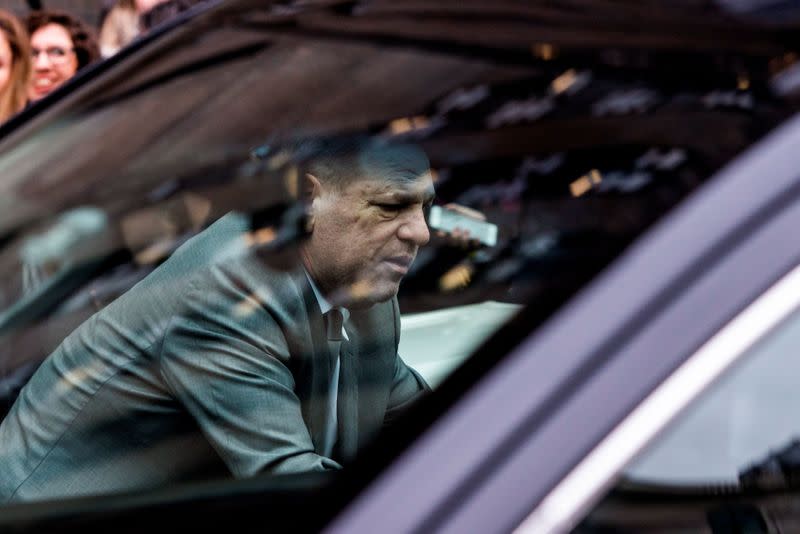 Film producer Harvey Weinstein exits the New York Criminal Court after his sexual assault trial in the Manhattan borough of New York City