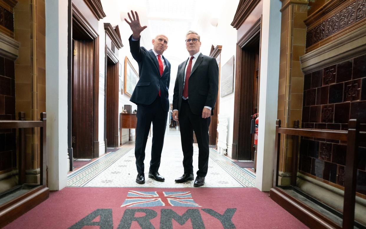 John Healey, Defence Secretary, with Sir Keir Starmer