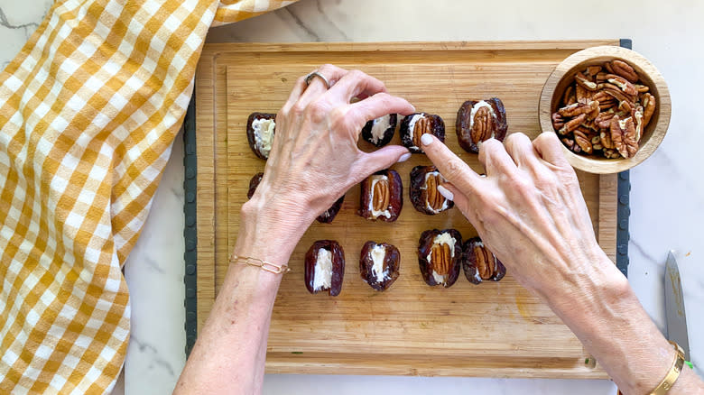 putting pecan in date