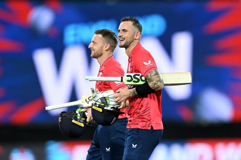 England face Pakistan in the T20 World Cup final on Sunday (EPA)