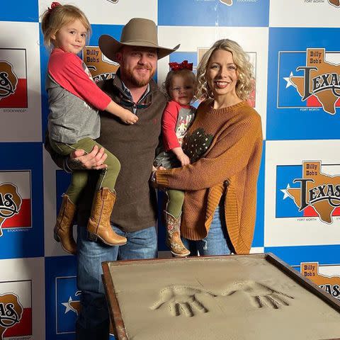 <p>Cody Johnson Instagram</p> Cody Johnson and his wife, Brandi Johnson, with their kids, Clara Mae and Cori.