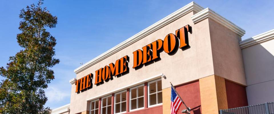 People shopping at Home Depot in San Francisco bay area