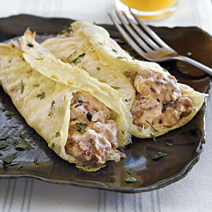 Egg Crepes with Sausage