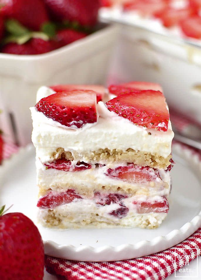 Gluten-Free No-Bake Strawberry Shortcake Icebox Cake