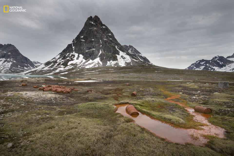 Ken Bower: "In East Greenland's landscape lies Bluie East Two, a remote U.S. Air Force base from World War II. The base was abandoned in 1947 and everything was left behind: military vehicles, structures, 800-plus cases of dynamite and munitions, and over 10,000 aviation fuel barrels. The Inuits who live in the region call these rusted remains American Flowers. I made it to the base in 2014, but I had to return to photograph it again in 2015. I wanted to get there early in the season when there would still be snow on the ground to provide contrast."