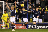 Soccer Football - Championship - Millwall vs Sheffield United - The Den, London, Britain - December 2, 2017 Millwall's Jake Cooper celebrates scoring their third goal Action Images/Tony O'Brien