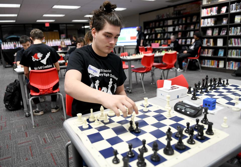 Twenty-two students, including Remington McIntosh, recently competed in the 2023 CCSD McKinley High School Chess Tournament Fair hosted at the high school. Eight teachers also played.