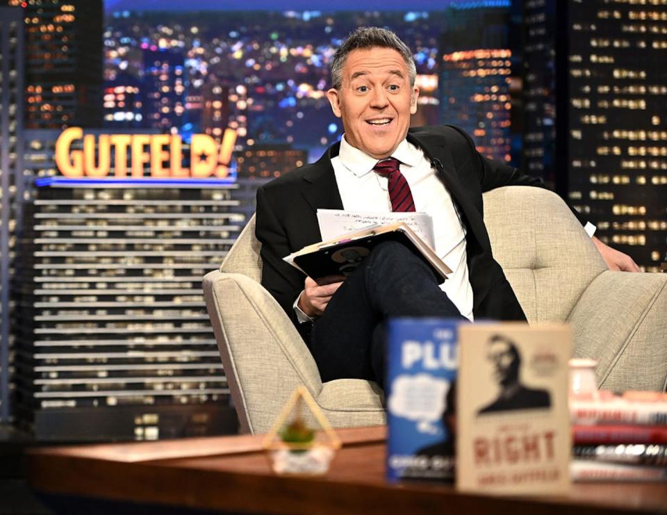 Some see ‘Gutfeld!’ as a conservative answer to the left-leaning bias of late-night television. <a href="https://www.gettyimages.com/detail/news-photo/greg-gutfeld-hosts-fncs-gutfeld-at-fox-news-channel-news-photo/1466195423?adppopup=true" rel="nofollow noopener" target="_blank" data-ylk="slk:Steven Ferdman/Getty Images;elm:context_link;itc:0;sec:content-canvas" class="link ">Steven Ferdman/Getty Images</a>