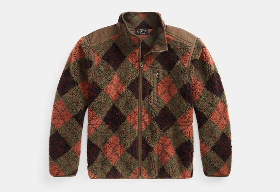 RRL Argyle Pile Fleece Liner Jacket
