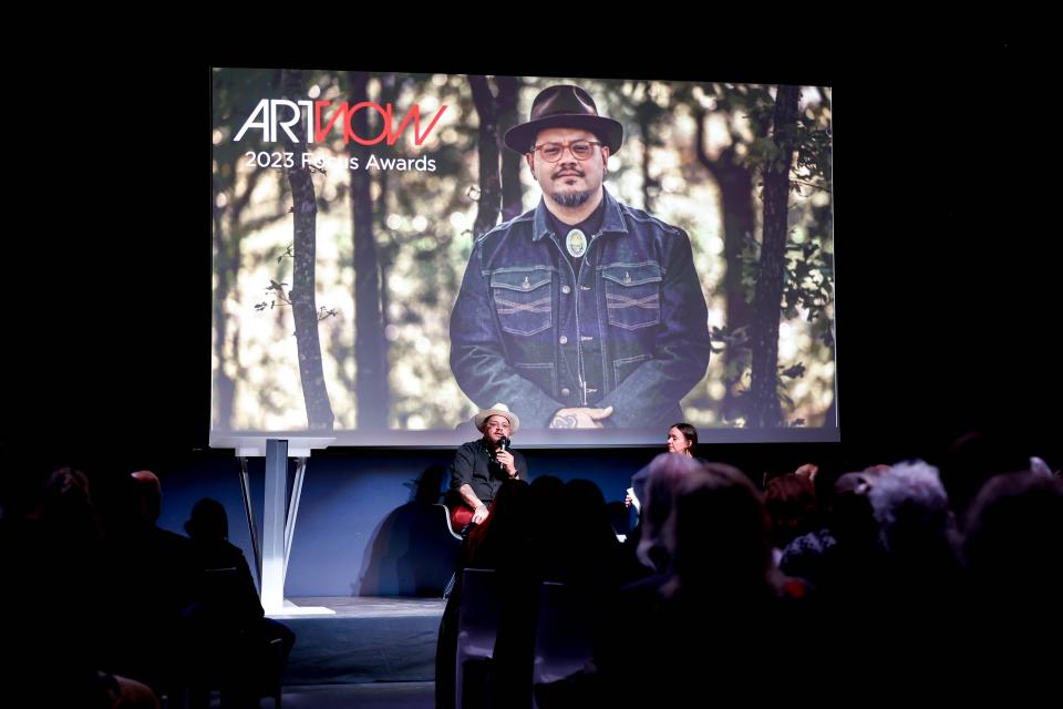 Sterlin Harjo, Reservation Dogs co-creator, speaks Jan. 11 alongside Lindsay Aveilhé at the Oklahoma Contemporary Arts Center before receiving the ArtNow 2023 Focus Award.