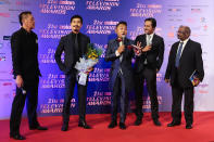 <p>Baki Zainal with Pierre Png (second from left) and Malaysia’s Bront Palarae (second from right) on the red carpet. Photo: Justine Bantigue </p>