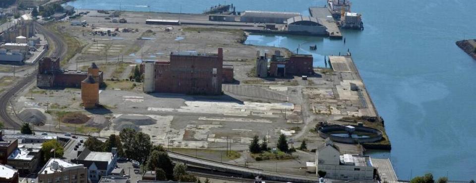 The former Georgia-Pacific tissue mill site was cleared of the mill in this aerial photo from Thursday, Sept. 19, 2013, on the waterfront in Bellingham.