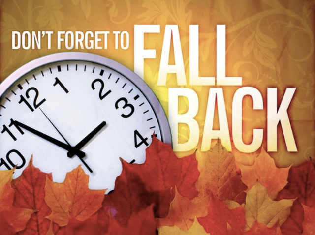 Daylight savings time change starts Sunday with “fall back” extra hour