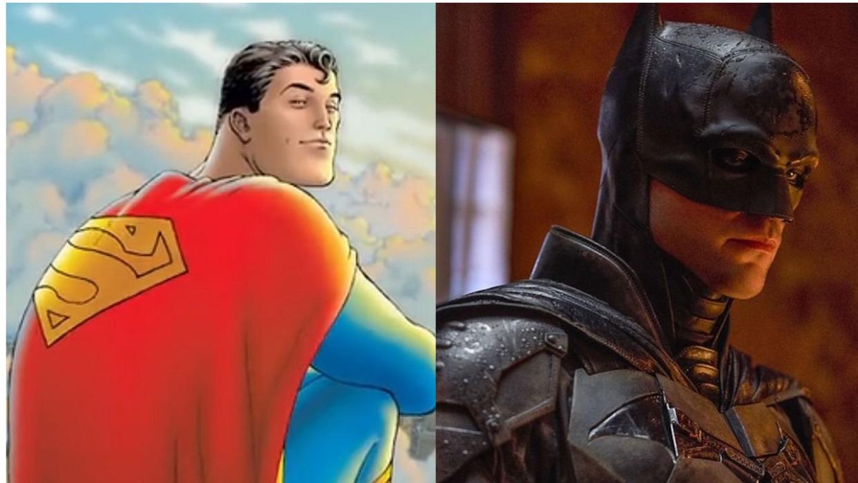  DC Comics Superman and Robert Pattinson as Batman. 