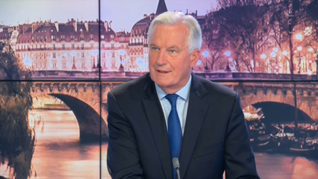 Michel Barnier était l'invité de Jean-Baptiste Boursier ce vendredi 1er octobre sur BFMTV. - BFMTV