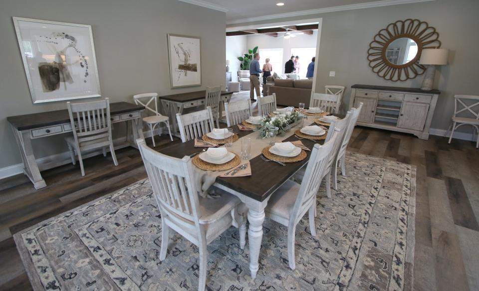 The dining area inside the Starlite Home at River Hill Refuge during their Dedication Ceremony held Saturday, April 27, 2024.