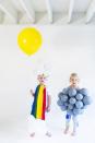 <p>It doesn't get much more creative than this rainbow and cloud costume. And it carries a beautiful message, too: Come rain or shine, siblings are always there for each other.</p><p><strong>Get the tutorial at <a href="http://sayyes.com/2017/10/rainbow-raincloud-halloween-costumes" rel="nofollow noopener" target="_blank" data-ylk="slk:Say Yes" class="link ">Say Yes</a>.</strong> </p>