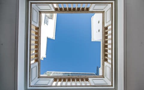 Worm's eye view of Casa Fuzetta's courtyard - Credit: Garrett Walsh@Algarve Photography