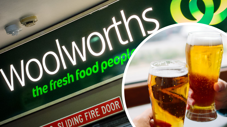 Pictured: Woolworths supermarket, beer. Images: Getty