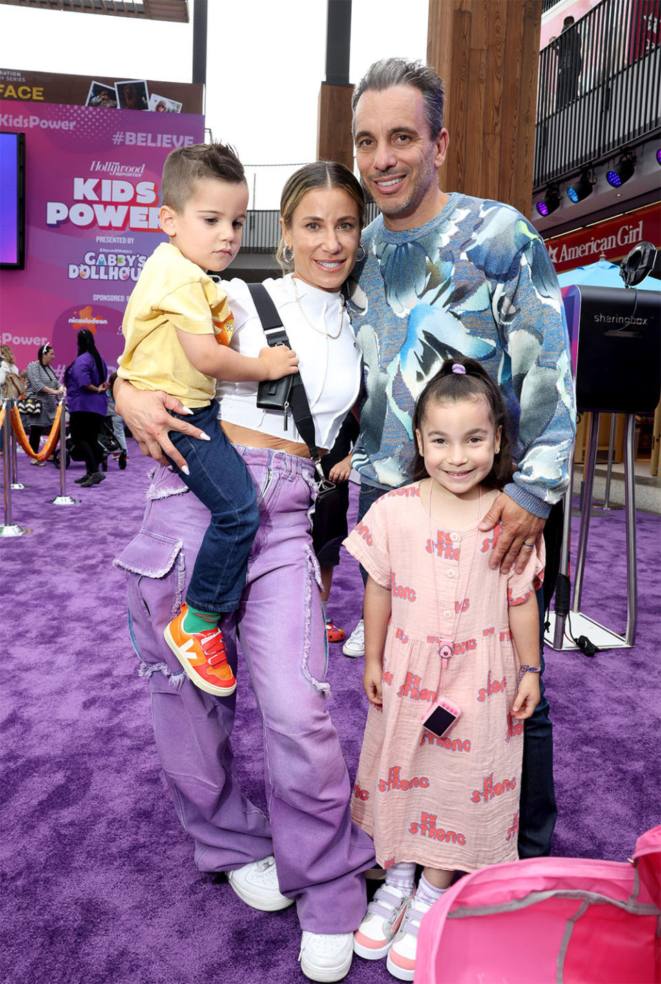 Sebastian Maniscalco (R) and guests attend The Hollywood Reporter Kids! Power Celebration on June 10, 2023 at Westfield Century City in Los Angeles, California.