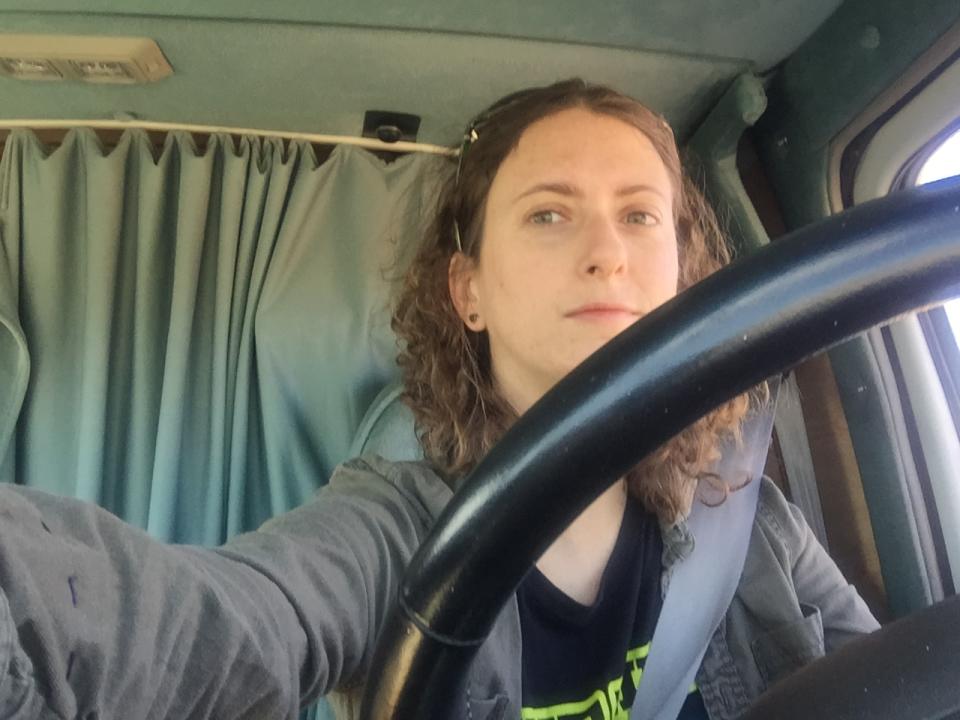 Jessica Bruder in her van<span class="copyright">Courtesy of Jessica Bruder</span>