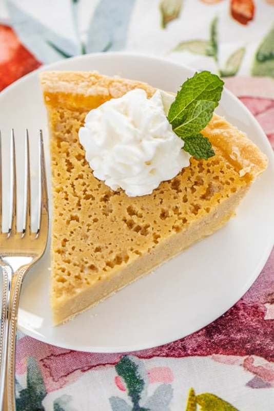 <p>Plain Chicken</p><p>Two southern classics in one sweet pie.</p><p><strong>Get the recipe: <a href="https://www.plainchicken.com/sweet-tea-buttermilk-pie/" rel="nofollow noopener" target="_blank" data-ylk="slk:Sweet Tea Buttermilk Pie;elm:context_link;itc:0;sec:content-canvas" class="link ">Sweet Tea Buttermilk Pie</a></strong></p>