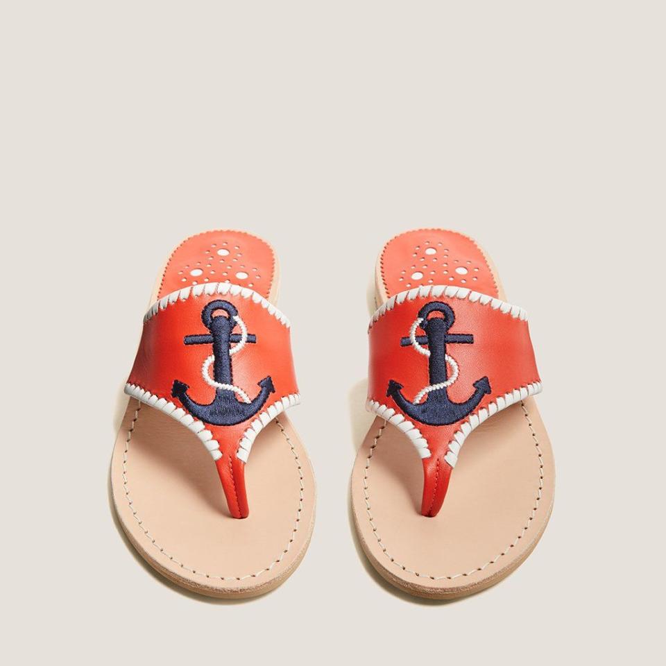 12) Embroidered Anchor Sandal