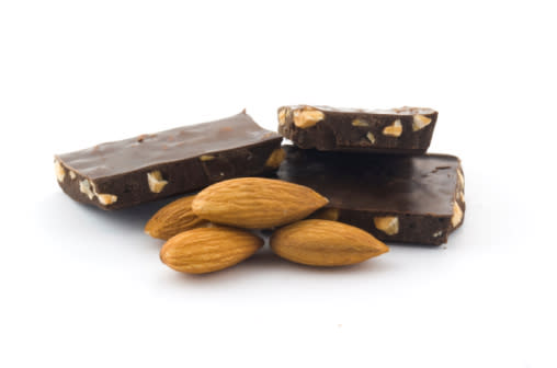 Almonds and dark chocolate