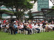 The crowd present at the event.