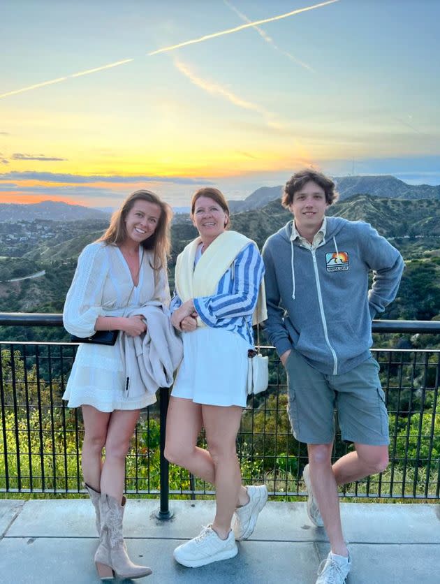 Ingrid (center) with Anne and Bas, her children, at Griffith Park in California.