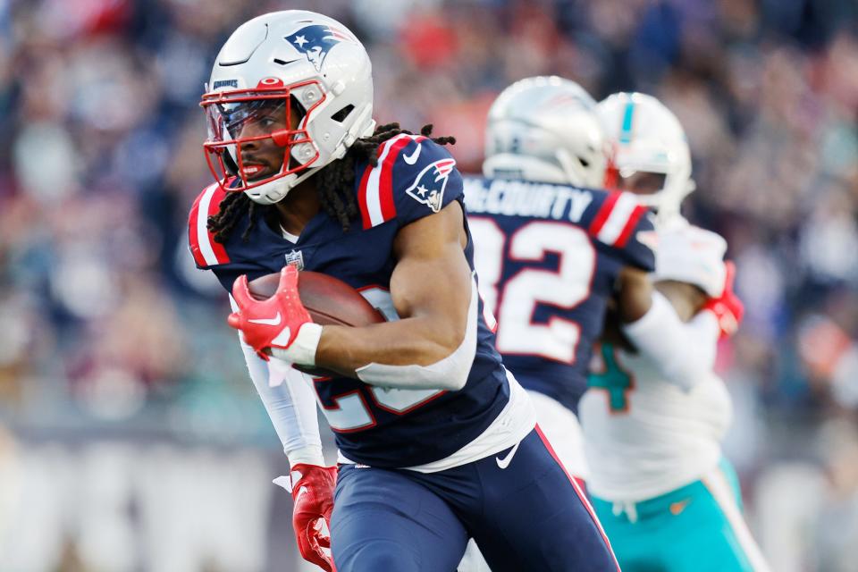 Patriots safety Kyle Dugger has three defensive touchdowns this season.