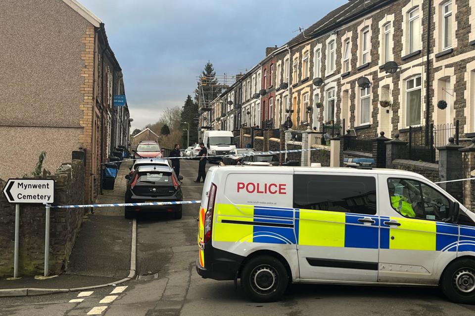 A police cordon remains in place  (Rod Minchin/PA) (PA Wire)