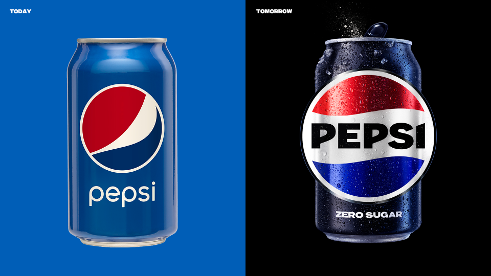 Pepsi's new logo, on the right, will replace the one on the left, which has been used since 2008. Products with the new logo will begin appearing in stores this fall.