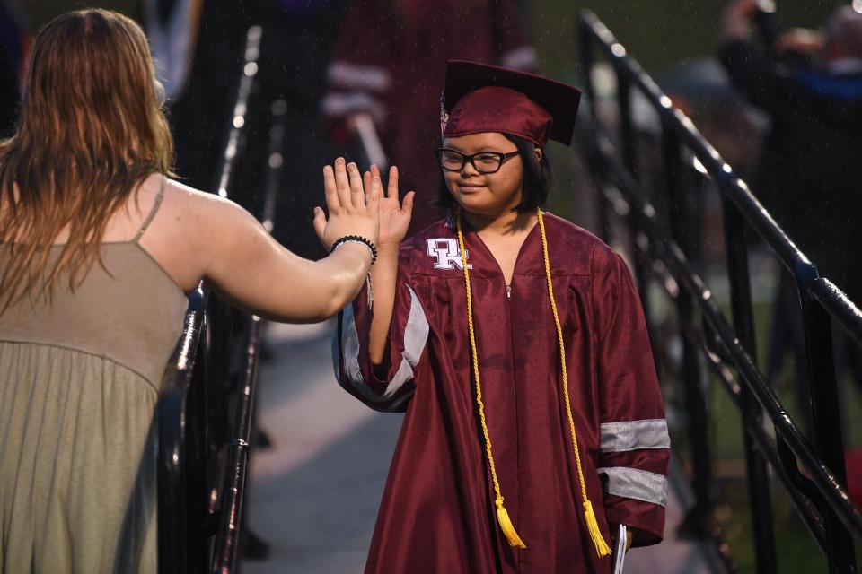 Scenes from Oak Ridge High School's graduation ceremony for the class of 2024 at Blankenship Field, Friday, May 17, 2024.