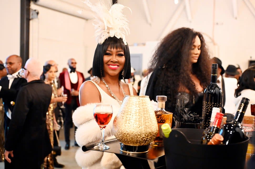 Kenya Moore attends a themed party on The Real Housewives of Atlanta