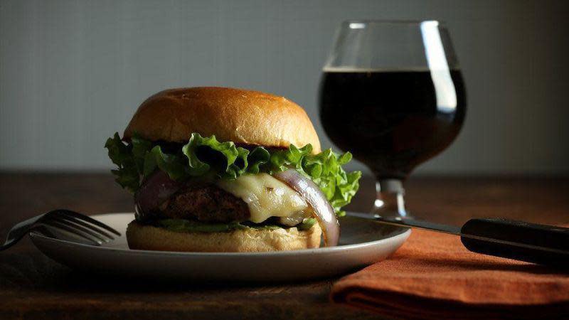 Green Chile and Avocado Cheeseburger on Brioche