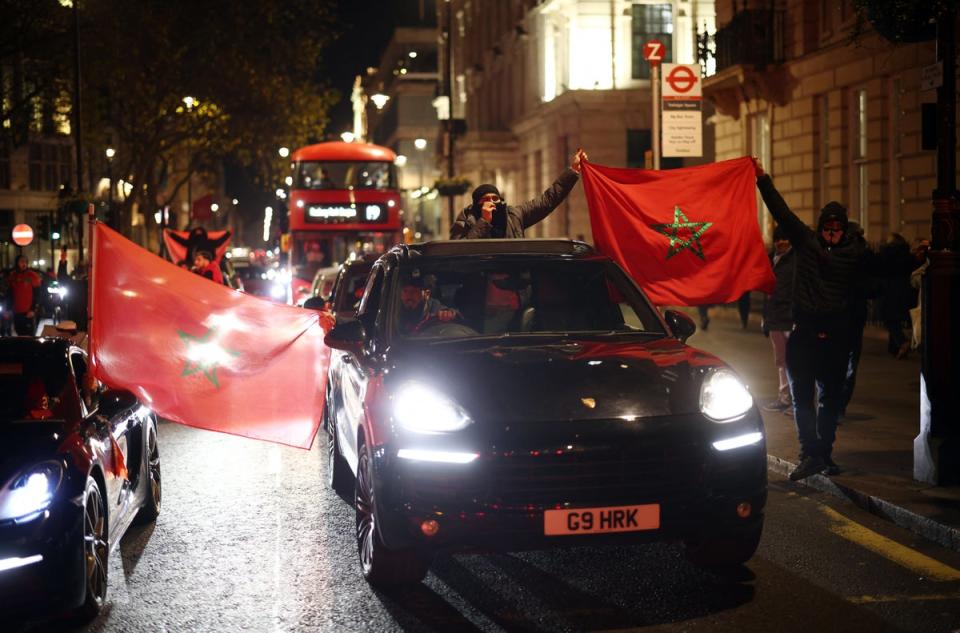 Morocco fans in London (REUTERS)