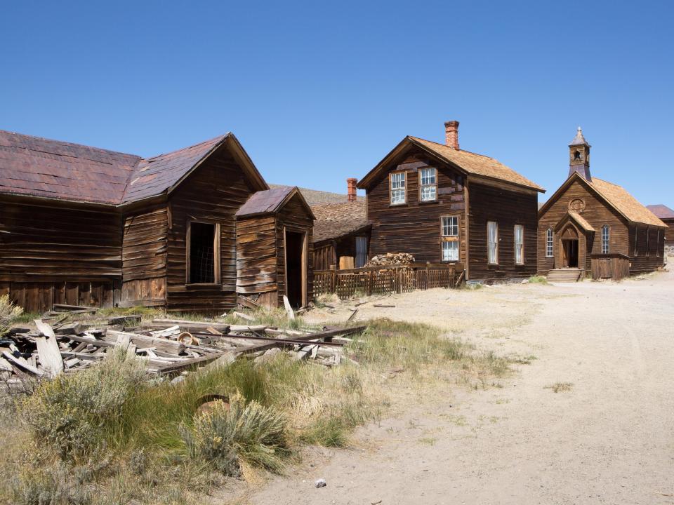 Ghost town of Bodie, California, in Bodie State Historic Park in Bridgeport, California.