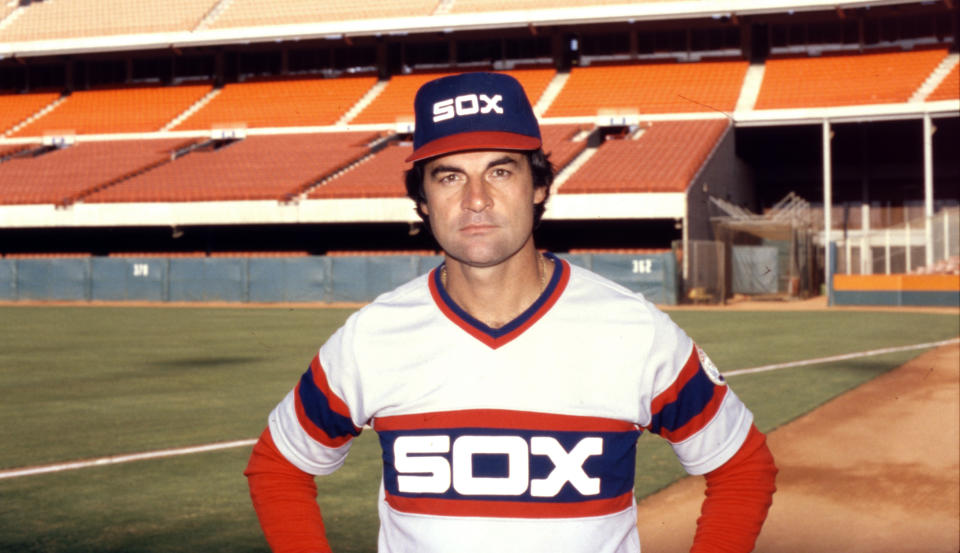 FILE - This Sept. 23, 1983 file photo shows Chicago White Sox manager Tony La Russa. La Russa, the Hall of Famer who won a World Series championship with the Oakland Athletics and two more with the St. Louis Cardinals, is returning to manage the Chicago White Sox 34 years after they fired him, the team announced Thursday, Oct. 29, 2020. (AP Photo/File)