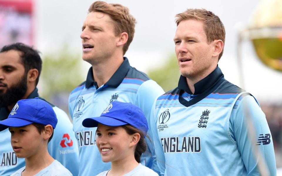 Jos Buttler (centre) has proven he can step in for captain Eoin Morgan (right) - ICC