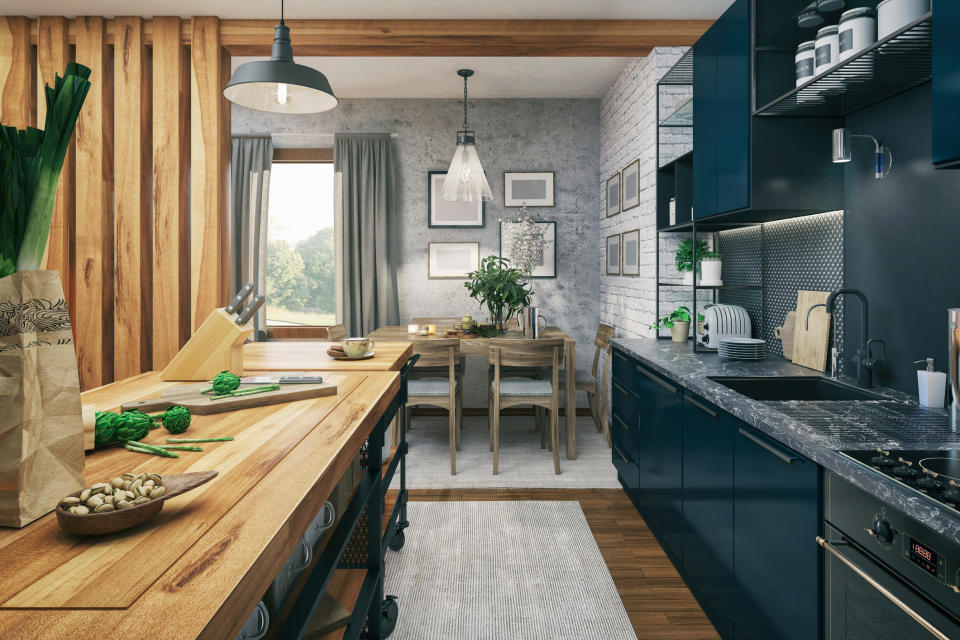 They may be Insta-popular but blue kitchen cupboards aren't a hit with everyone (Getty Images)