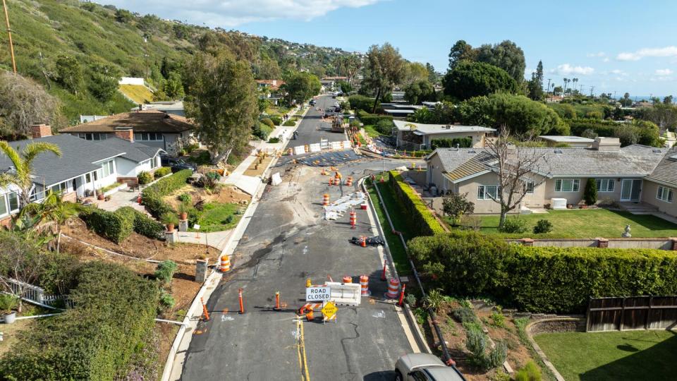 Area streets are closed and damage is being mitigated as new land movement exacerbated.