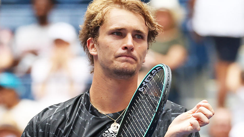 Alexander Zverev, pictured here after his win over Sam Querrey at the US Open.