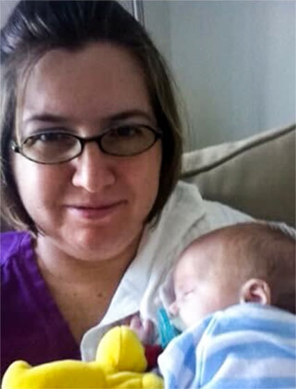 Sara Thompson with her son Alexander, who died at 15 weeks old in a Fisher Price Rock 'n Play in 2011. (Courtesy Sara Thompson)