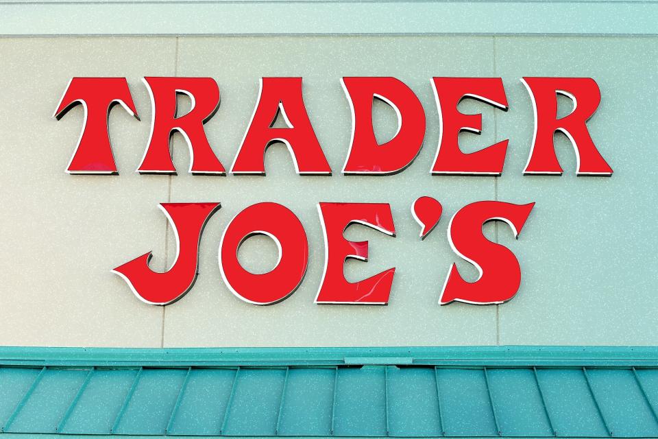 Trader Joe's store front sign with a design treatment