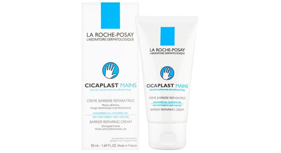 La Roche-Posay's cicaplast balm provides a protective barrier on the skin from environmental aggressors, such as cold weather. 