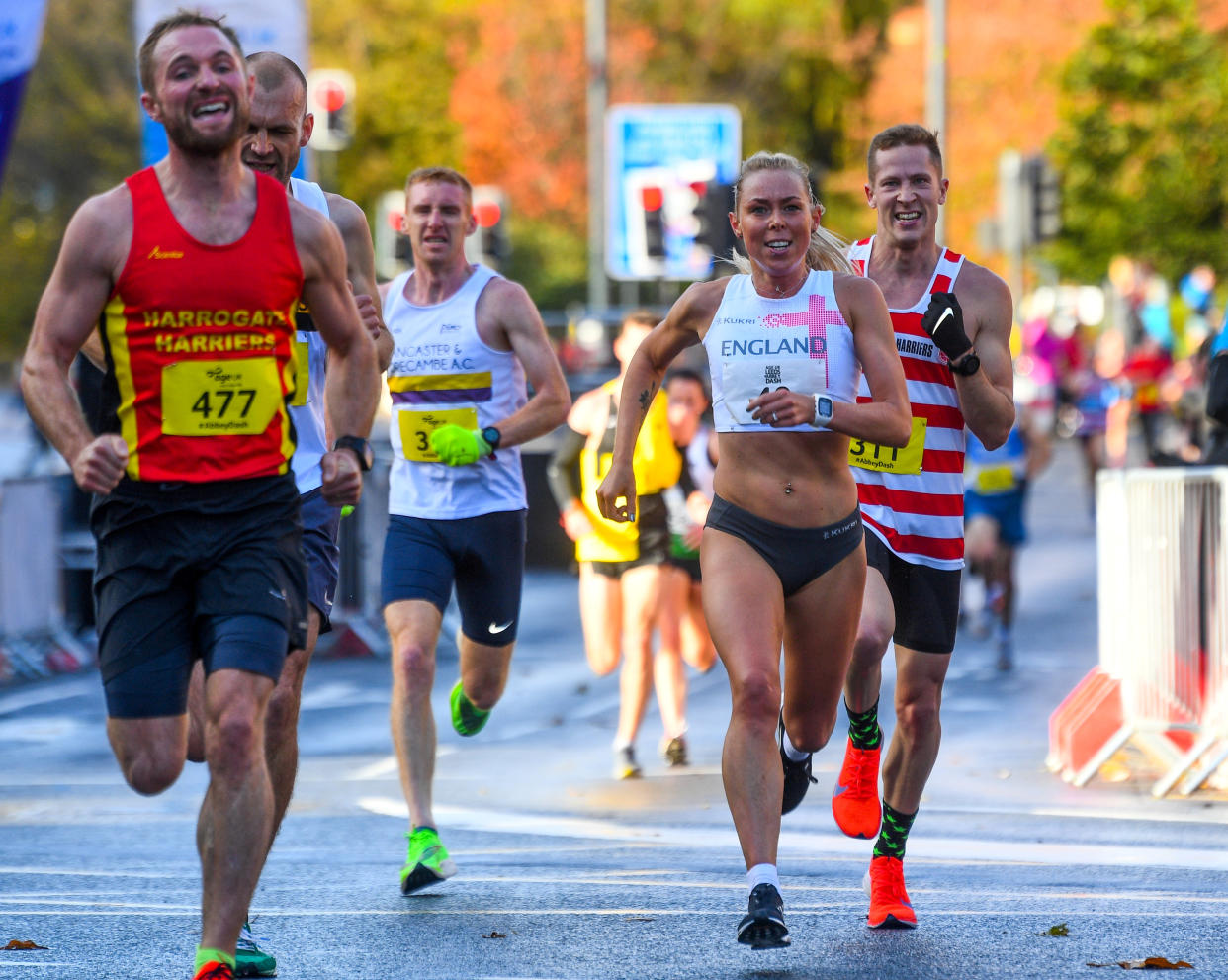 Leeds Abbey Dash 2019 runners were told their times would not count (Picture: SWNS)