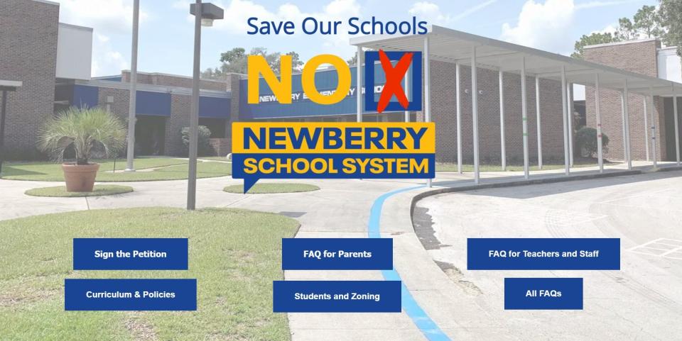 A screengrab of the No Newberry website.