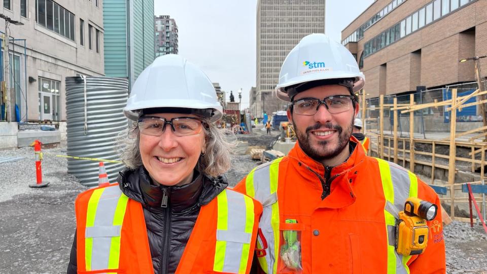 STM project director Lyne Dubois pictured with STM project manager Denis Fadlallah at the site. 